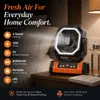 XUGA GRIT-G Portable Fan with LED Light, 8000mAh Battery Powered Camping Fan, 4 Speed Settings, Brushless Motor, 5V Rechargeable Outdoor Fan for Home, Camping, Travel, Garage & Power Cuts