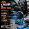 Xuga BEAST Portable Battery Powered Fan, Cordless Fan with Brushless Motor, Strong Air Flow, Adjustable Speed, Cooling Fan for Home, Outdoor, Camping, & Automotive Use
