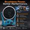 Xuga BEAST Portable Battery Powered Fan, Cordless Fan with Brushless Motor, Strong Air Flow, Adjustable Speed, Cooling Fan for Home, Outdoor, Camping, & Automotive Use
