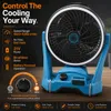 Xuga BEAST Portable Battery Powered Fan, Cordless Fan with Brushless Motor, Strong Air Flow, Adjustable Speed, Cooling Fan for Home, Outdoor, Camping, & Automotive Use