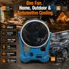 Xuga BEAST Portable Battery Powered Fan, Cordless Fan with Brushless Motor, Strong Air Flow, Adjustable Speed, Cooling Fan for Home, Outdoor, Camping, & Automotive Use