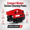 Cybernautt Q2 Portable High Pressure Washer, 200 Bar Car Washer Machine, 2400W Power, 9.5L/Min Flow, 220V/50Hz Compact Pressure Washer for Car, Bike, Floor, Tiles, Garden & Outdoor Cleaning