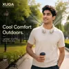 Xuga DRIP Wearable Neck Fan, Portable Rechargeable Neck Fan with 3 Speed Modes, 800mAh Battery, 5V USB Powered, Brushless Motor, Hands-Free Personal Cooling Fan for Indoor, Outdoor