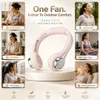 Xuga DRIP Wearable Neck Fan, Portable Rechargeable Neck Fan with 3 Speed Modes, 800mAh Battery, 5V USB Powered, Brushless Motor, Hands-Free Personal Cooling Fan for Indoor, Outdoor