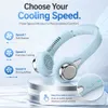 Xuga DRIP-S Wearable Neck Fan, Portable Rechargeable Neck Fan with 3 Speed Modes, 800mAh Battery, 5V USB Powered, Brushless Motor, Hands-Free Personal Cooling Fan for Indoor, Outdoor