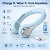 Xuga DRIP-S Wearable Neck Fan, Portable Rechargeable Neck Fan with 3 Speed Modes, 800mAh Battery, 5V USB Powered, Brushless Motor, Hands-Free Personal Cooling Fan for Indoor, Outdoor