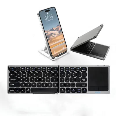 XUGA Driftboard 1 Akma Series Foldable Bluetooth Keyboard with Touchpad, 67 Keys Wireless Portable Keyboard, Bluetooth + 2.4G Dual Mode, USB Type-C Charging, Plug & Play Keyboard for Mobile, Tablet, Laptop & Computer