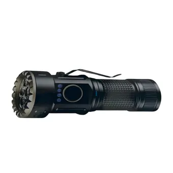 Xuga Photon Akma Series LED Flashlight, 2800 Lumens Rechargeable Torch Light, 20W Portable Flashlight with 80m Beam Distance, IP54 Outdoor Torch, Cool White Light for Camping, Hiking, Travel & Emergency Use