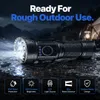 Xuga Photon Akma Series LED Flashlight, 2800 Lumens Rechargeable Torch Light, 20W Portable Flashlight with 80m Beam Distance, IP54 Outdoor Torch, Cool White Light for Camping, Hiking, Travel & Emergency Use