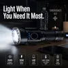 Xuga Photon Akma Series LED Flashlight, 2800 Lumens Rechargeable Torch Light, 20W Portable Flashlight with 80m Beam Distance, IP54 Outdoor Torch, Cool White Light for Camping, Hiking, Travel & Emergency Use