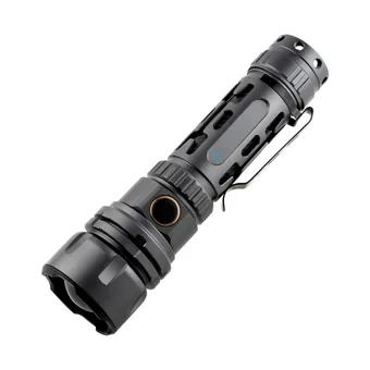Xuga Darkbane Akma Series LED Flashlight, 2500 Lumens Rechargeable Tactical Torch Light, 30W Portable Flashlight with 80m Beam Distance, 6500K Bright White Light, IP54 Rated, 18650 Battery Compatible for Emergency, Camping, Hiking & Travel