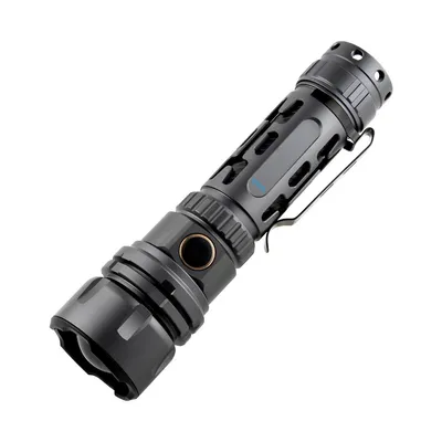 Xuga Darkbane Akma Series LED Flashlight, 2500 Lumens Rechargeable Tactical Torch Light, 30W Portable Flashlight with 80m Beam Distance, 6500K Bright White Light, IP54 Rated, 18650 Battery Compatible for Emergency, Camping, Hiking & Travel