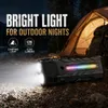 XUGA Stark Akma Series  LED Flashlight, High Power Rechargeable Torch Light with RGB Ambient Light, Flood Beam, IP54 Rated Portable Flashlight for Emergency, Camping, Hiking & Travel