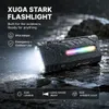 XUGA Stark Akma Series  LED Flashlight, High Power Rechargeable Torch Light with RGB Ambient Light, Flood Beam, IP54 Rated Portable Flashlight for Emergency, Camping, Hiking & Travel