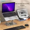 Cybernautt AC01 Carbon Steel & Silicon Silver Adjustable Laptop Stand with 10kg Weight Capacity for Laptops & Tablets