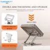 Cybernautt AC01 Carbon Steel & Silicon Silver Adjustable Laptop Stand with 10kg Weight Capacity for Laptops & Tablets