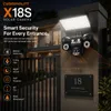 Cybernautt X18S 18MP Triple Lens 4G Sim Solar Security Camera with Solar Street Light, Dual Solar Charging, 3 Motorised PTZ, 355° Rotation, 90° Tilt, 10x Zoom, Night Vision, 2 Way Talk, Motion Detection, IP66 Waterproof, SD Card & Cloud Storage