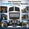 Cybernautt X18S 18MP Triple Lens 4G Sim Solar Security Camera with Solar Street Light, Dual Solar Charging, 3 Motorised PTZ, 355° Rotation, 90° Tilt, 10x Zoom, Night Vision, 2 Way Talk, Motion Detection, IP66 Waterproof, SD Card & Cloud Storage