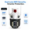 Cybernautt Z6F 8MP Dual Lens WiFi CCTV Camera, 4MP+4MP HD Security Camera with 355° Pan & 90° Tilt, Two-Way Audio, Full Color Night Vision, AI Human Motion Detection, TF Card & Cloud Storage