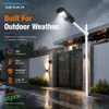 Cybernautt Helio SL26-30 30W Solar Powered LED Flood Light - 5000K Daylight, 12000mAh Battery, IP65 Waterproof for Outdoor Garden, Yard, and Security Lighting
