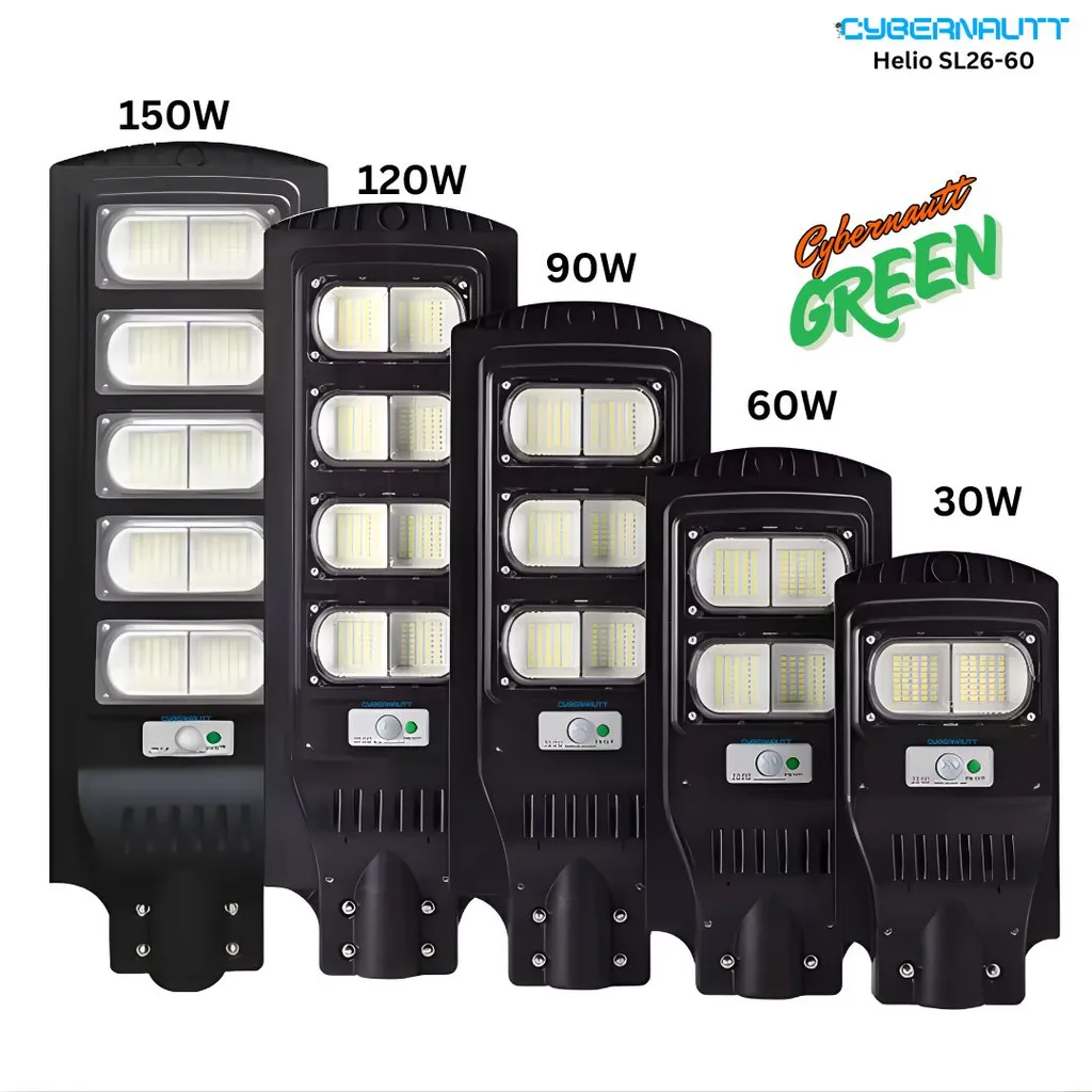 Cybernautt Helio SL26-60 60W Solar Powered LED Flood Light - 5000K Daylight, 12000mAh Battery, IP65 Waterproof for Outdoor Garden, Yard, and Security Lighting
