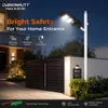 Cybernautt Helio SL26-60 60W Solar Powered LED Flood Light - 5000K Daylight, 12000mAh Battery, IP65 Waterproof for Outdoor Garden, Yard, and Security Lighting