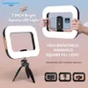 Cybernautt CS11S Square LED Video Light, 20W Bi-Color 3200K-7800K Dimmable Photography Studio Light, 5V Switch Control Panel Light