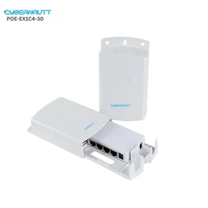 Cybernautt 30W 4 Port 10/100Mbps Wall Mounted PoE Extender Repeater Device, POE-EX1C4-30