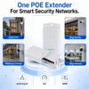 Cybernautt 30W 4 Port 10/100Mbps Wall Mounted PoE Extender Repeater Device, POE-EX1C4-30