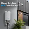 Cybernautt 60W 4 Port 10/100Mbps Wall Mounted PoE Extender Repeater Device, POE-EX1C4-60