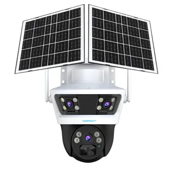 Cybernautt X20J 12MP Triple Lens 4G Dual Solar Security Camera, 18000mAh Battery, 355° Pan & 90° Tilt, Two-Way Audio, Built-in Mic, IP66 Waterproof, SD Card Storage, H.265+ Compression