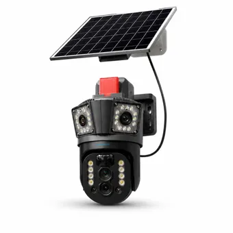 Cybernautt X8G 4G Solar Security Camera, 8MP Dual Lens 3-View, 355° Pan 90° Tilt, Colour Night Vision, Two-Way Audio, Human Motion Tracking, IP66, microSD up to 128GB