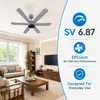 XUGA Jovian F6G Premium Smart 1200mm, BEE 5-star BLDC fan,6 Blade,Remote Ceiling fan for Home, 100% Copper Motor,Energy Saving, High Air Delivery,LED(5 Year Warranty)