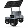 Cybernautt X16C 4G SIM Solar Security Camera, 4 Lens 4 View, 16MP 2K CCTV, Dual Solar Panels, 355° Pan 90° Tilt, Colour Night Vision, PIR Detection, Two-Way Audio, IP66, 128GB SD Support
