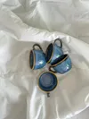 Heem Decor | Kai | Blue Ceramic Espresso Cup Set of 4