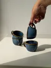 Heem Decor | Kai | Blue Ceramic Espresso Cup Set of 4