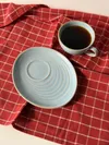 Heem Decor | Wave | Mist Blue Ceramic Coffee Cup & Snack Saucer Set