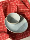 Heem Decor | Wave | Mist Blue Ceramic Coffee Cup & Snack Saucer Set