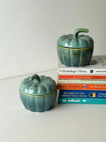 Heem Decor | Ocean Green | Pumpkin Ceramic Kitchen Storage Jar
