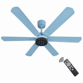 XUGA Jovian F6K Premium Smart 1200mm, BEE 5-star BLDC fan,6 Blade,Remote Ceiling fan for Home, 100% Copper Motor,Energy Saving, High Air Delivery, Aesthetic LED Light (Light Blue) (5 Year Warranty)