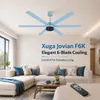 XUGA Jovian F6K Premium Smart 1200mm, BEE 5-star BLDC fan,6 Blade,Remote Ceiling fan for Home, 100% Copper Motor,Energy Saving, High Air Delivery, Aesthetic LED Light (Light Blue) (5 Year Warranty)