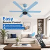 XUGA Jovian F6K Premium Smart 1200mm, BEE 5-star BLDC fan,6 Blade,Remote Ceiling fan for Home, 100% Copper Motor,Energy Saving, High Air Delivery, Aesthetic LED Light (Light Blue) (5 Year Warranty)