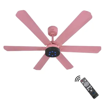 XUGA Jovian F6L Premium Smart 1200mm, BEE 5-star BLDC fan,6 Blade,Remote Ceiling fan for Home, 100% Copper Motor,Energy Saving, High Air Delivery, Aesthetic LED Light (Pink) (5 Year Warranty)
