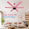XUGA Jovian F6L Premium Smart 1200mm, BEE 5-star BLDC fan,6 Blade,Remote Ceiling fan for Home, 100% Copper Motor,Energy Saving, High Air Delivery, Aesthetic LED Light (Pink) (5 Year Warranty)