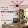 XUGA Jovian F6L Premium Smart 1200mm, BEE 5-star BLDC fan,6 Blade,Remote Ceiling fan for Home, 100% Copper Motor,Energy Saving, High Air Delivery, Aesthetic LED Light (Pink) (5 Year Warranty)