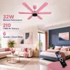 XUGA Jovian F6L Premium Smart 1200mm, BEE 5-star BLDC fan,6 Blade,Remote Ceiling fan for Home, 100% Copper Motor,Energy Saving, High Air Delivery, Aesthetic LED Light (Pink) (5 Year Warranty)