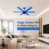 XUGA Jovian F6H Premium Smart 1200mm, BEE 5-star BLDC fan,6 Blade,Remote Ceiling fan for Home, 100% Copper Motor,Energy Saving, High Air Delivery, Aesthetic LED Light (BLUE) (5 Year Warranty)