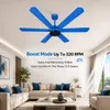 XUGA Jovian F6H Premium Smart 1200mm, BEE 5-star BLDC fan,6 Blade,Remote Ceiling fan for Home, 100% Copper Motor,Energy Saving, High Air Delivery, Aesthetic LED Light (BLUE) (5 Year Warranty)