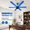 XUGA Jovian F6H Premium Smart 1200mm, BEE 5-star BLDC fan,6 Blade,Remote Ceiling fan for Home, 100% Copper Motor,Energy Saving, High Air Delivery, Aesthetic LED Light (BLUE) (5 Year Warranty)