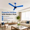 Xuga Aether F7H 3-Blade BLDC Ceiling Fan | 1200mm Sweep | 380 RPM High-Speed Motor | 220 CMM Air Delivery | Energy Saving 28W with 6+ Boost Speeds & Low THD | Copper Motor | 5 Years Warranty